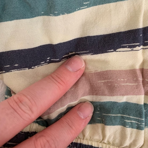 Soprano striped top scoop neck 3/4 balloon sleeve M - Picture 11 of 11